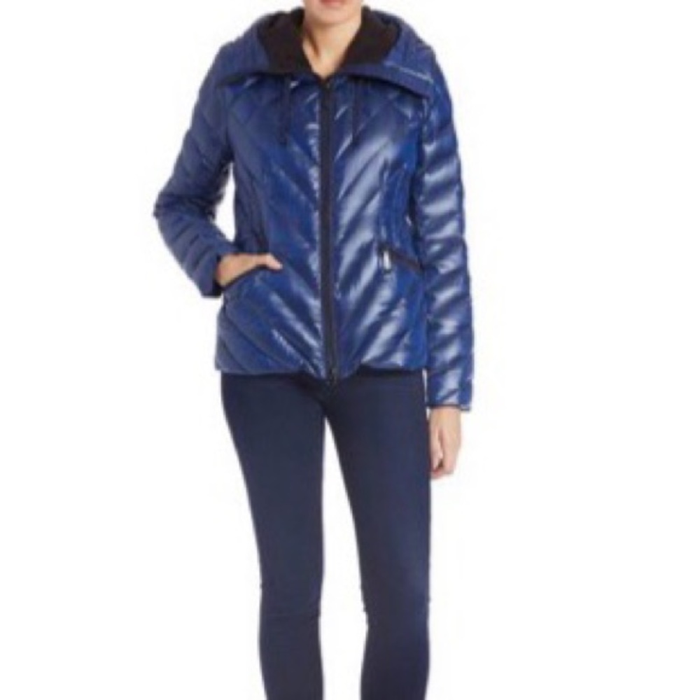 Vince Camuto quilted puffer jacket, midnight blue - Picture 2 of 8